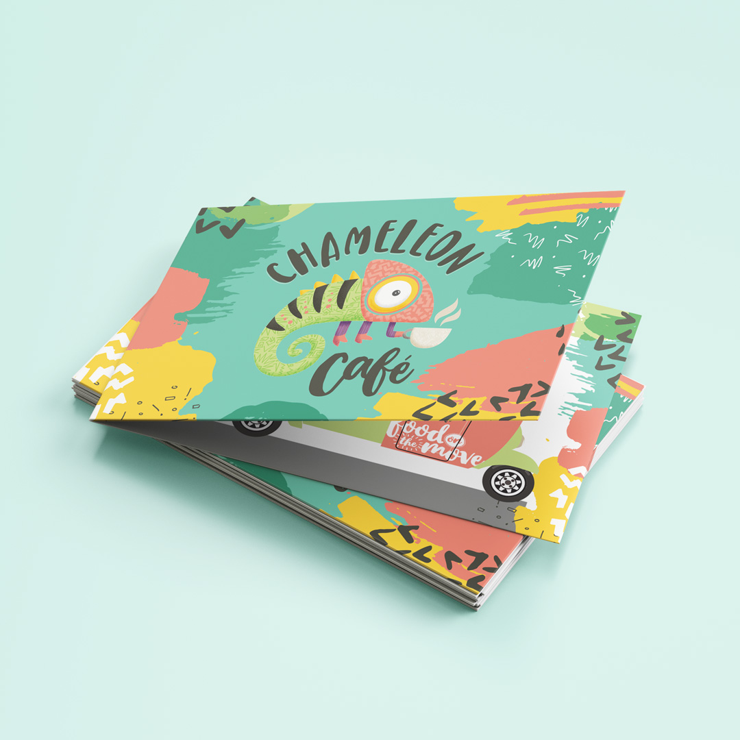 Chameleon Cafe Business Card Design