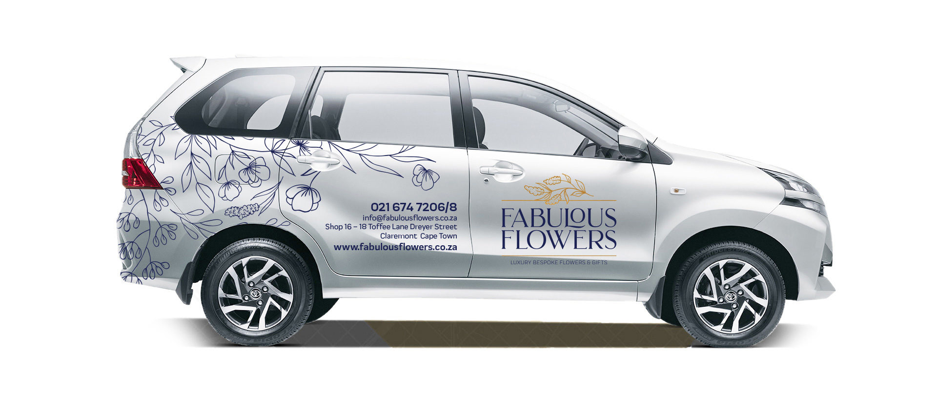 Fabulous Flowers Car Wrap Design