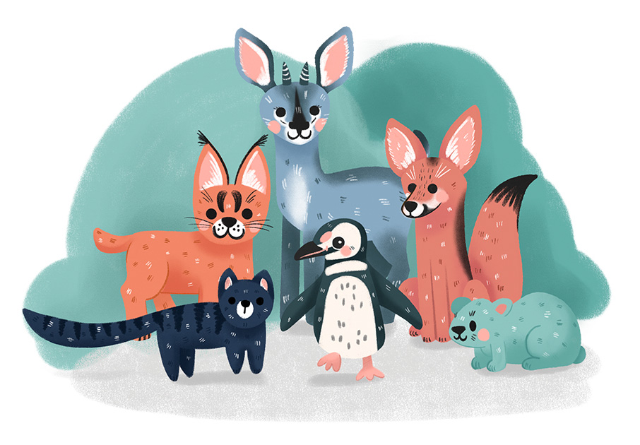 Tiny Adventures Animal Illustration Design